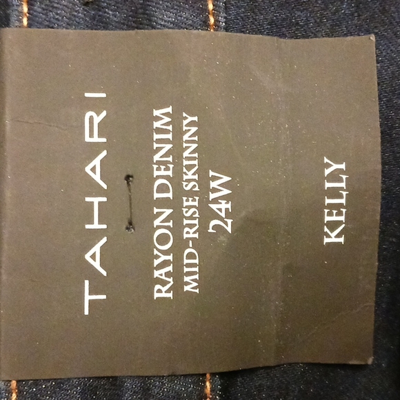 Tahari Kelly size 24W women's mid-rise skinny night sky wash dark blue j… - Picture 15 of 17